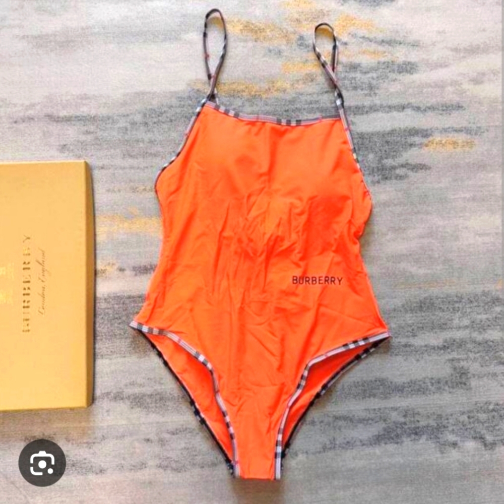 Orange One Piece Swim Suit